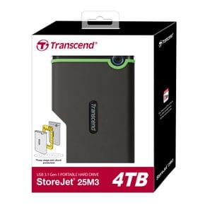 트랜센드 StoreJet 25M3 4TB // TS4TSJ25M3S 충격방지 외장하드