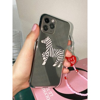 러브오낫 Zebra Clear Jelly Phonecase