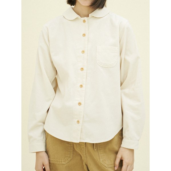 [5차 리오더]라운드 셔츠 (코듀로이) 크림 244301SCR