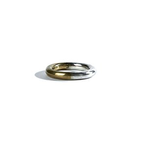 SEWN SWEN GOLD SILVER COMBINATION LINE RING