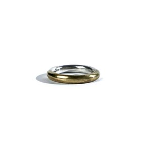 SEWN SWEN GOLD SILVER COMBINATION LINE RING