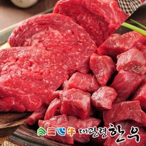 [냉장][대관령한우] 1등급이상 불고기/국거리 각400g(800g)