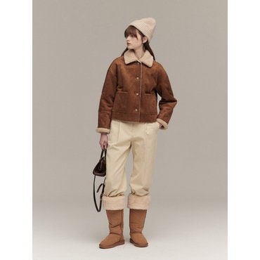 모우트 COLLAR SHORT MUSTANG (camel brown)