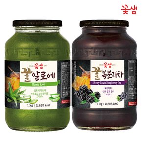 꽃샘 꿀 알로에차 1KG +꿀 복분자차 1KG (과일청)