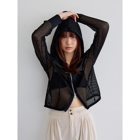 AR_See-through hooded jacket_BLACK