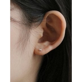 silver dot earring