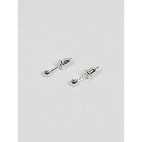 silver dot earring
