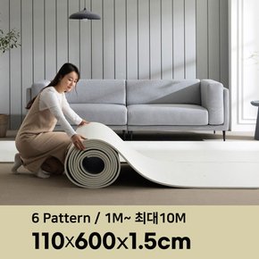 15T PVC 층간소음방지 롤매트 폭 110cm x 6m