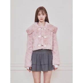 Bebe sailor fur jacket (Pink)