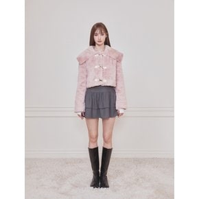 Bebe sailor fur jacket (Pink)