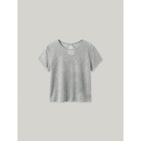 HAN SHEER CAP SLEEVE T-SHIRT (MELANGE GRAY)