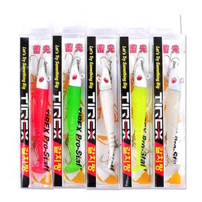 국내산 TIREX 갈치짱 웜 5g 물결 채비 케이무라 지그헤드 칼치 낚시 미끼