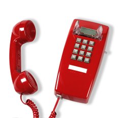  [코텔코] Made in USA 오리지널 빈티지 벽걸이 유선전화기 레드