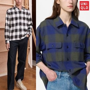 UNIQLO 유니클로 JW ANDERSON 플란넬 체크 셔츠
