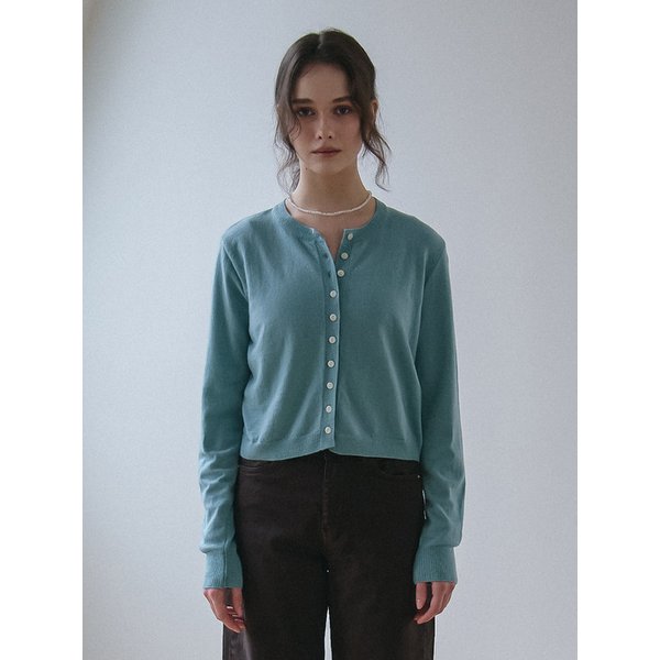 [리퍼브]CASHMERE BLENDED KNIT CARDIGAN_MINT