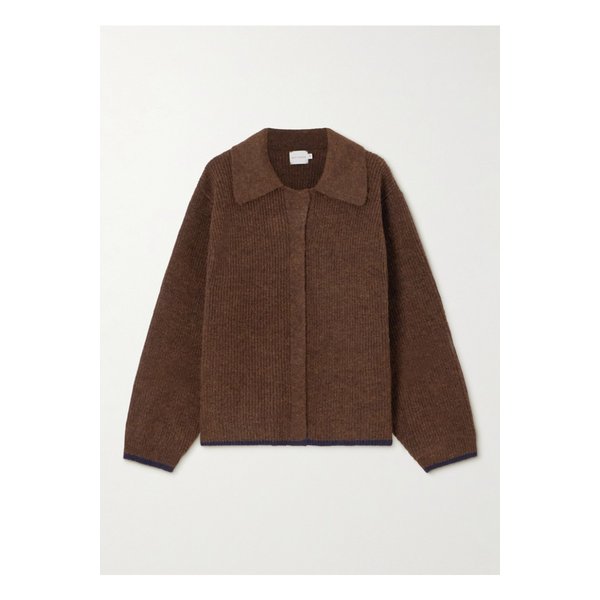 데이지 스튜디오 투톤  리브 니트 가디건 46376663162918705