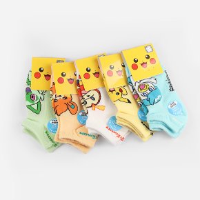 아동발목 발바닥 논슬립 3세~12세 (ONE SIZE) 포켓몬스터 요술양말 PK-36 5종 5켤레세트