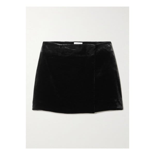 스카르두브 벨벳 랩 미니 스커트 블랙 46376663162953233