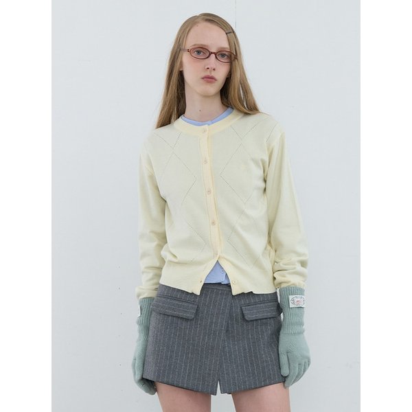 Soft Punching Cardigan Butter