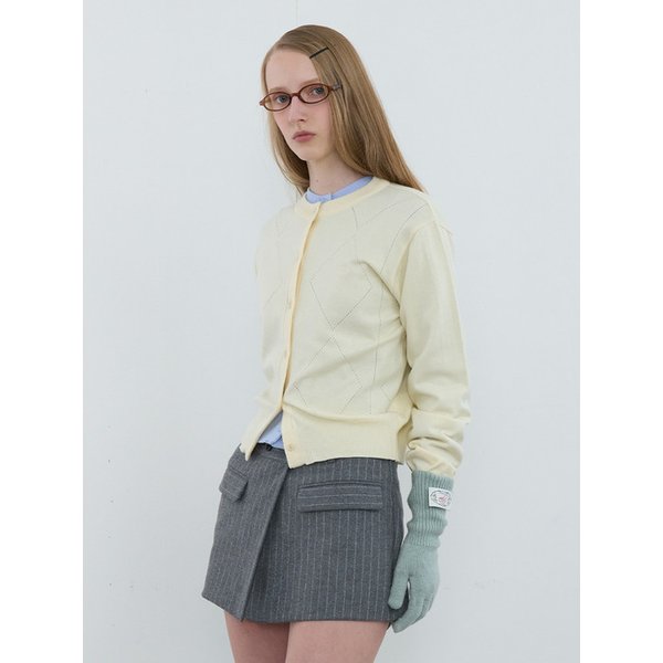 Soft Punching Cardigan Butter