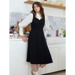 WED_Peach collar sleeveless dress