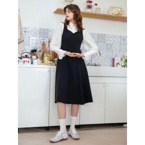 WED_Peach collar sleeveless dress