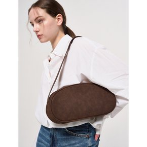 [리퍼브] Stone bag suede brown