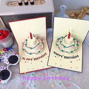 고급 생일 생신 축하 편지 팝업 입체 카드 POPUPCARD