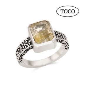 토코(TOCO) 925 Silver Rutilated Quartz Ring