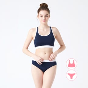 여성인 래쉬가드 이너 브라 팬티 수영복 세트 BEL-S230N