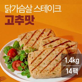 닭가슴살 스테이크 고추맛 100gx14팩 (1.4kg)