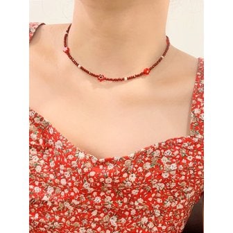 러브미몬스터 Red Flower Necklace