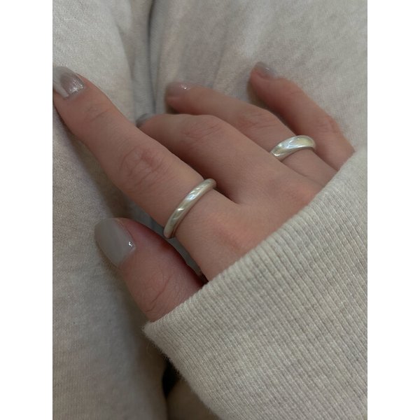 925silver 3mm매트 엥게이지 반지