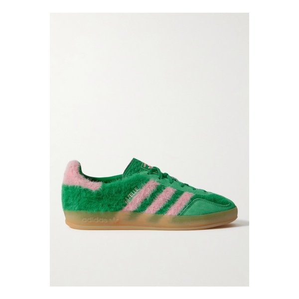 가젤 인도우 스웨이드 트리밍 브러시드 니트 스니커즈 브라이트 46376663162987878