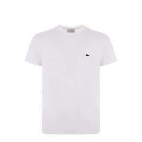 25SS 라코스테 피마 코튼 저지 크루넥 티셔츠 TH6709001 WHITE DOM