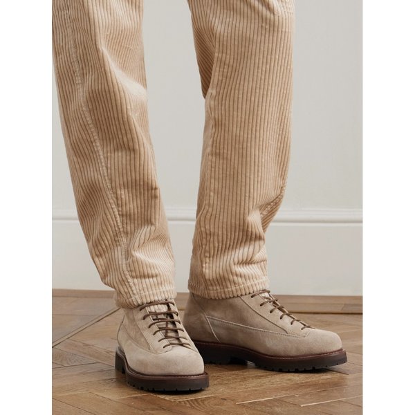 브루넬로쿠치넬리 벨벳 트림 스웨이드 하이킹 부츠 46376663162999954