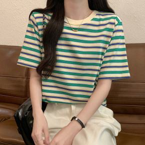 / NT2659 캐주얼 단가라 라운드넥 반팔 티셔츠