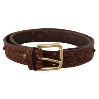 이스퀘어 4812715 Dolce  Gabbana Elegant Leather Belt with Metal Mens Buckle