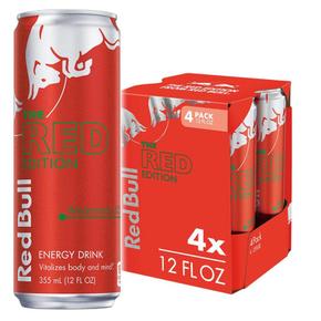 [해외직구] Red Bull 레드불 에너지 드링크 레드 에디션 수박 355ml 4캔