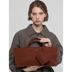 Layla suede tote bag _ Brick