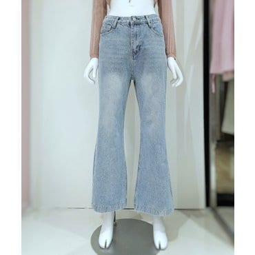 르샵 연청 워싱 부츠컷 데님 팬츠 (L2F26DSL040)