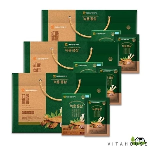 VT-LA 대웅생명과학 녹용홍삼 70ml 30포 3박스 (WD5864C)