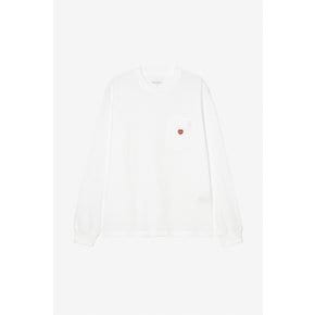 W L/S POCKET SMALL HEART T-SHIRT