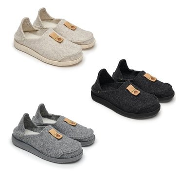사토리산 우와바키 울 슬리퍼 UWABAKI WOOL 블랙 외 2종