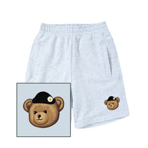 BEANIE BEAR LOGO 스웨트 하프 팬츠 - 화이트