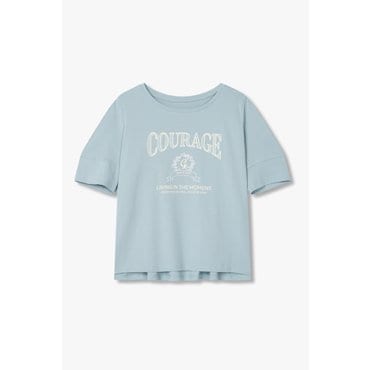 GCUT [지컷25S/S]턱 슬리브 월계수 자수 티셔츠(7255240112)