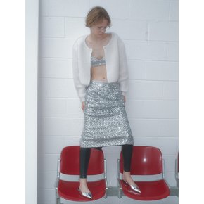 SPANGLE MIDI SKIRT_SILVER