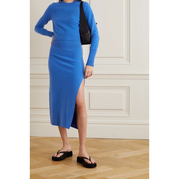 Cashmere-blend Midi Skirt 블루 34344356236613823