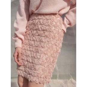 RosieRose Lace H Line Skirt_Pink