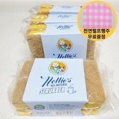 캐나다 넬리 수세미 8개(2ea x 4)+천연 펄프행주 거품이잘나는 100% 천연수세미